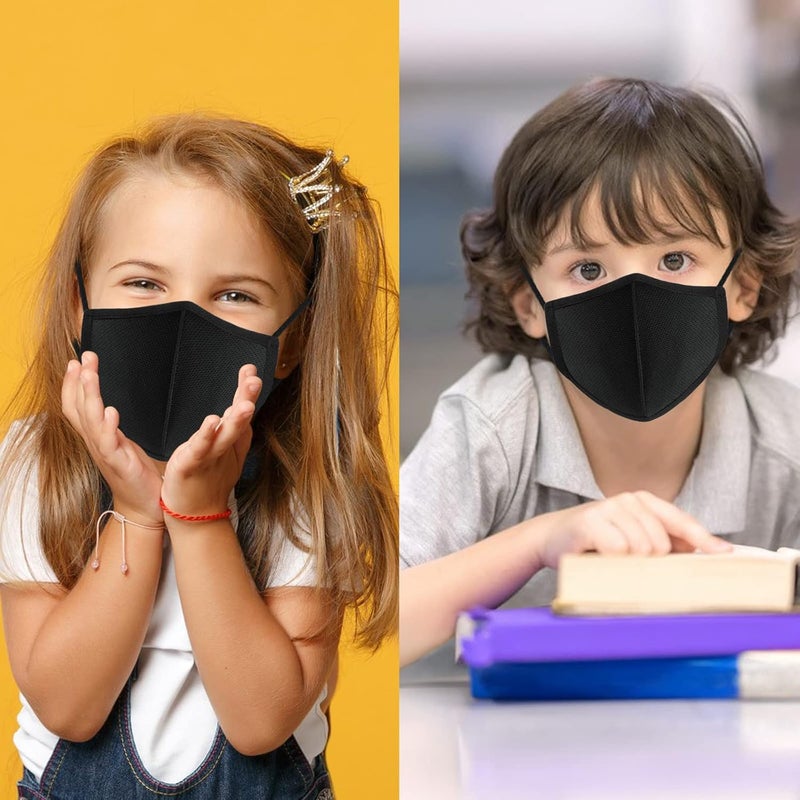 comfso 5Pack (S/XS) Child Kids Cloth Reusable Washable Face Mask Breathable with Adjustable Ear Loop - Image 4